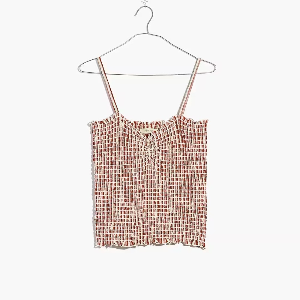 Madewell Smocked Tank Top - Large